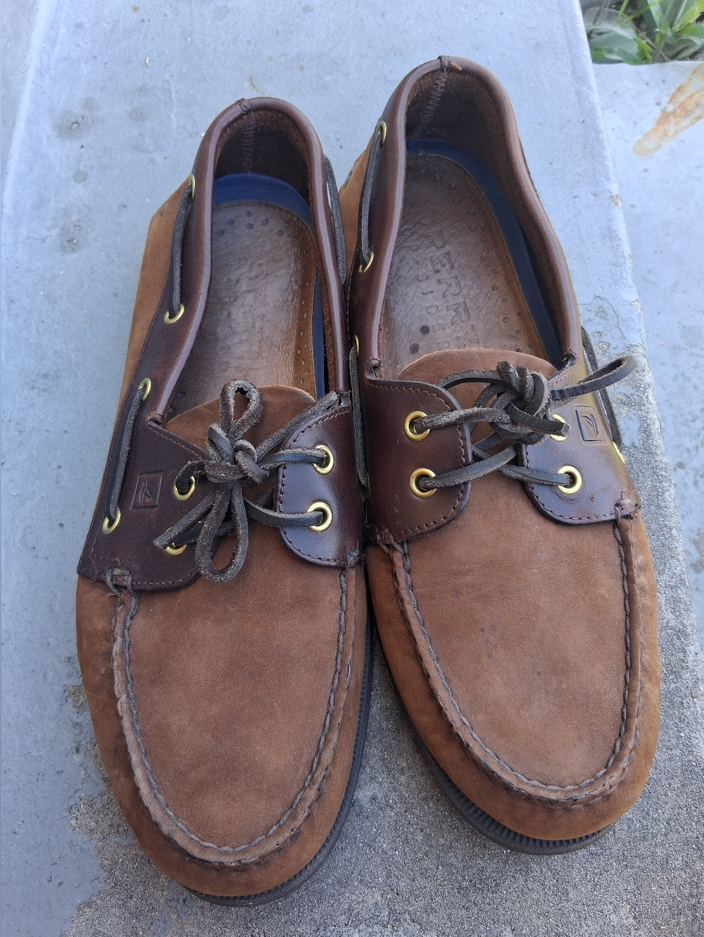 Sperry Men's Brown Suede & Dark Brown Trim Boat Shoes